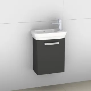Artiqua 412 Waschtischunterschrank für Softmood T0551, Anthrazit Hochglanz, 412-WUT-I37-L-7015-51 412-WUT-I37-L-7015-51
