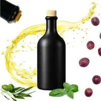 mikken Ölspender Ölflasche Keramik 500 ml Steingut mit Ausgießer und Holzkappe