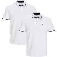 Jack & Jones Poloshirt 2er Pack Paulos - Slim Fit (Spar-Set, 2-tlg) Poloshirt - Baumwolle - Atmungsaktiv - Mit kleinem Markenlogo