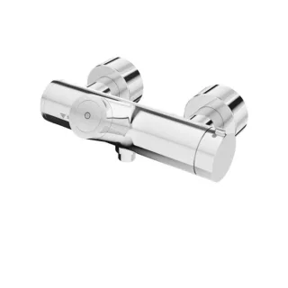 Schell Vitus Brause-Thermostat 002170699 CVD, mit Magnetventil 6 V, Mischwasser, verchromt