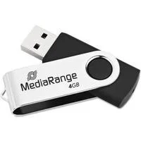 USB 2.0 4GB, USB-Stick schwarz/silber, USB 2.0