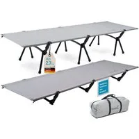 Skandika Campingliege Svalig, Feldbett klappbar, 192x66 cm, Tragetasche, Gewicht 3,5 kg (Viel Platz zum Schlafen, Vielseitige Anwendungsmöglichkeiten) abnehmbare Füße, verstellbare Höhe, 150 kg belastbar