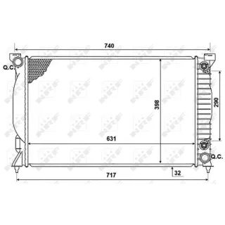 NRF Motork?hler gel?tet Audi A4 B6 53958