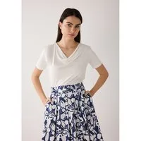 MORE&MORE T-Shirt feminines Shirt mit Wasserfall-Ausschnitt