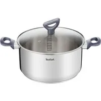 Tefal Kochtopf Daily Cook, Edelstahl, Edelstahl-Topf mit stehendem Deckel,Ausgießer,alle Herdarten,Induktion