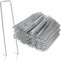 Clanmacy Bodenanker Erdanker Zelthering Befestigungs für Unkrautvlies, für Wiesen, Garten, Ackerland, Teich, Blumenbeet, Einfahrt, uwn., Montageart: Freistehend, (Heringe, Befestigungsanker, 250-St., 15x2.5cm (LxB),φ0.28cm, für Innen-/Außenbereich), 