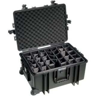 B&W Outdoor Case Type 6800 schwarz mit Facheinteilung