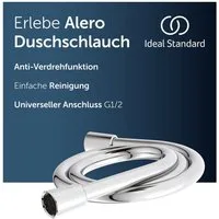 Ideal Standard Brauseschlauch Alero, Anti-Verdrehfunktion, Universal Anschluss G1/2, Einfache Reinigung