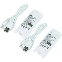 vhbw Akku passend für Nintendo Wii Controller, Remote Plus Gamepad (400 Akku Akku NiMH 400 mAh (2,4 V, 2 St), Leistungsfähige Austausch-Akkus für Gamepad Controller