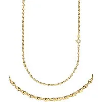 Firetti Collierkettchen Schmuck Geschenk Gold 333 oder 585 Halskette Singapurkette diamantiert, Made in Germany