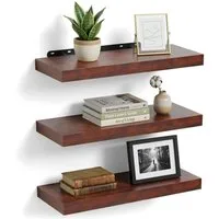 relaxdays Wandregal im 3er Set, Industrial, 60 cm