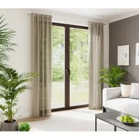HOMING Gardine Neta (1 St), verdeckte Schlaufen, halbtransparent, Wirkware, Netzstuktur, Wohnzimmer, Küche, Schlafzimmer