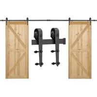 Yaheetech Schiebetür, 366 cm Schiebetürsystem, Laufschiene