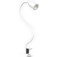 B.K.Licht Tischleuchte, LED wechselbar, Klemmleuchte, warmweiß, flexibler Schwanenhals, Kippschalter, Metall