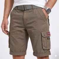 Geographical Norway Cargoshorts kurze Hose aus Baumwolle, Sommer-Bermuda (Packung, 1-tlg) Herrenshorts mit Gürtel Größe S bis 5XL