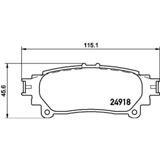 Hella Bremsbel?ge hinten Lexus Rx Toyota Highlander Mirai Prius Sienna