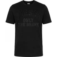 Diesel Rundhalsshirt aufgenähte Logo-Applikation - T-JUST 250216