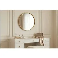 riess-ambiente Wandspiegel PORTRAIT 40cm gold – Metallrahmen, rund, Accessoire (Einzelartikel, 1-St), moderner Spiegel mit edlem Goldakzent – ideal für Flur oder Ankleide
