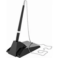 ALCO Kugelschreiber Kugelschreiberständer Kette 55cm schwarz