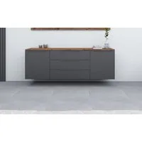 borchardt Möbel Sideboard Tom, Kommode Breite 166cm, hängend oder stehend mit Metallgriffen, 2 Türen 3 Schubkästen, verstellbare Einlegeböden