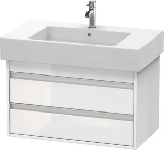 Duravit Ketho Waschtischunterbau wandhängend Weiß Hochglanz 800x455x480 mm - KT664002222 KT664002222