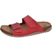 Fischer-Markenschuh Sarah Pantolette aus Nappalino (Lederimitat), mit Fleecefutter, gepolstertes Lederfußbett