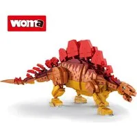 Woma WC0448 Spielbausteine, (Klemmbausteinset, 697 St., Klemmbaustein Stegosaurus Modell), Detailreicher Stegosaurus mit realistischer Körperform