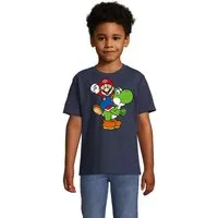 Blondie & Brownie T-Shirt Kinder Yoshi & Mario Konsole Retro Super Luigi