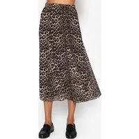 SASSYCLASSY Midirock Langer Chiffon Rock für Damen Maxi Rock mit fließendem Schnitt und Futter aus Viskose Jersey