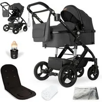 bergsteiger Kombi-Kinderwagen Nizza 3 in 1 Kinderwagen, Auto-Babyschale & Isofix Station optional