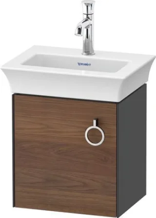 Duravit White Tulip Waschtischunterbau wandhängend Amerikanischer Nussbaum & Graphit Hochglanz & Mat WT4250L77H1