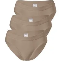 Yenita® Bikinislip Damen Slips mit elastischem Logobund (3-St) in angenehmer Baumwoll-Stretchqualität