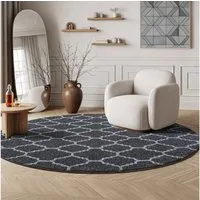 Sanat Teppich Boho 8202, rund, Höhe: 10 mm, Kurzflor, robust, Boho, Scandic, für Fussbodenheizung geeignet