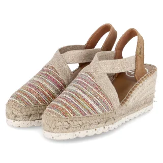 Toni Pons Espadrille-Sandaletten TERRA  Mehrfarbig - Gr. 37 -  Leder und Textil