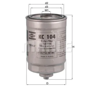 Mahle Kraftstofffilter Volvo S60 S80 V70 Xc70 Xc90 2,4 KC104