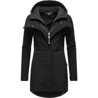 Ragwear Softshellmantel Ybela sportliche, gefütterte Outdoorjacke mit Kapuze