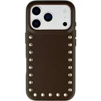Selencia Backcover Selencia Studs Backcover mit MagSafe Apple iPhone 17 Pro - Cacao Crush
