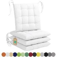 Lavea Stuhlkissen Lavea® Sitzkissen & Stuhlkissen 40x40 cm – 4er/8er Set, 40x40x3 cm, mit Stoffbändern, Indoor & Outdoor, für Garten & Balkon