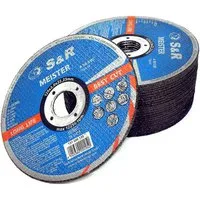 S&R Trennscheibe für Metall, Stahl 125 x 2,0 x 22,23 mm, A30 S-BF, für Winkelschleifer, (Set, 25 Stück), Hochleistungs-Elektrokorund Korn, 2-fach Fiberglas-Verstärkung