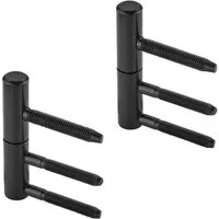 SO-TECH® Türbeschlag Türband OLAV Ø 15 mm DIN-konform für Holz- oder Stahlzargen (2 St), 2-teilig Ø15mm schwarz - für Holzzargen