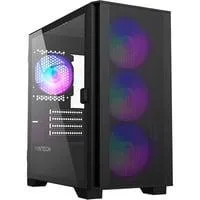 AIR 100 ARGB, Tower-Gehäuse schwarz, Tempered Glass