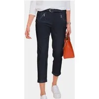 GOLDNER 7/8-Caprijeans Kurzgröße: Baumwollhose mit Formbund Jerseyhose mit Taschen, Zierreißverschlüssen und 7/8-Länge