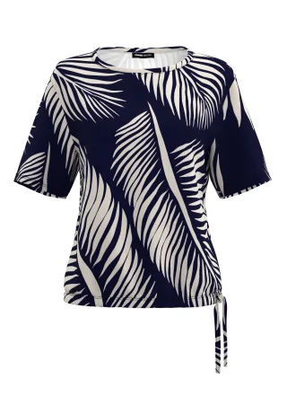 FRANK WALDER - Shirt COOL SUMMER mit Tunnelzugdetail ecru/ink - Gr. - 46