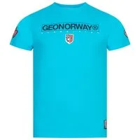Geographical Norway Kurzarmshirt Geographical Norway T-Shirt Herren Shirt Hemd Sommer Baumwolle Print