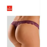 petite fleur by Lascana String (Packung, 3 Stück) hinten komplett aus zarter Jacquardspitze
