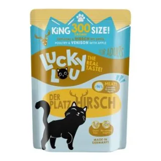 Lucky Lou Nassfutter Katze Adult Geflügel und Hirsch 12x300 g