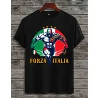 RMK T-Shirt Herren Shirt Fan Trikot Fußball Italien Italy Italia EM 2024 aus Baumwolle