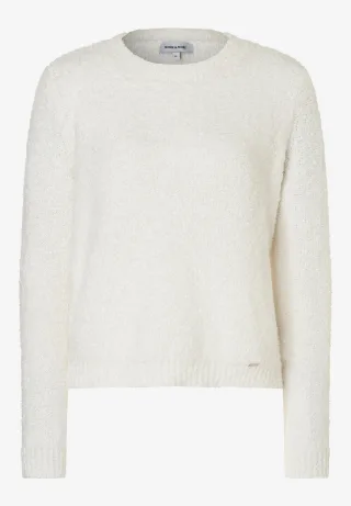 MORE & MORE - Bouclé Pullover weiß - Gr. - 42