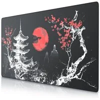 Titanwolf Gaming Mauspad XXXL Speed Mousepad 1200 x 600 x 3 mm, große Schreibtischauflage, rutschfest, abwaschbar, Geschwindigkeit & Präzision, Japan Ink Black