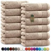NatureMark Gästehandtuch Gästetuch 500gsm, 100% Baumwolle (12-St), Gästehandtuch Premium Qualität, 30x50cm, Sand